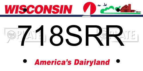 718SRR Wisconsin License Plate