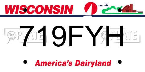 719FYH Wisconsin License Plate