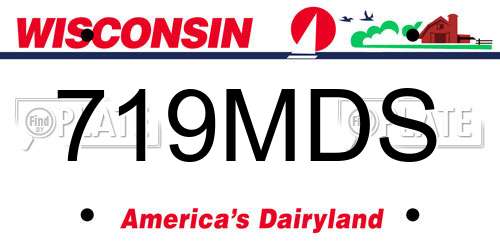 719MDS Wisconsin License Plate