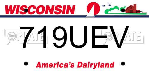 719UEV Wisconsin License Plate