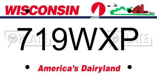 719WXP Wisconsin License Plate