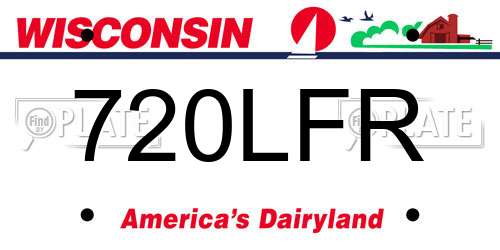 720LFR Wisconsin License Plate