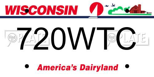 720WTC Wisconsin License Plate