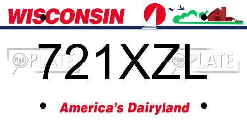 721XZL Wisconsin License Plate