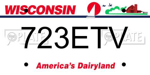 723ETV Wisconsin License Plate