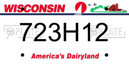 723H12 Wisconsin License Plate