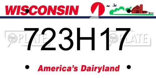 723H17 Wisconsin License Plate