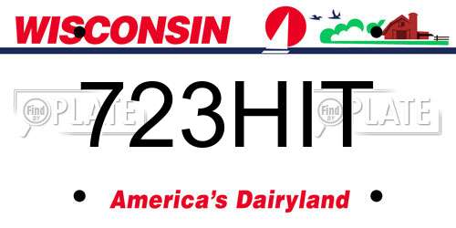 723HIT Wisconsin License Plate