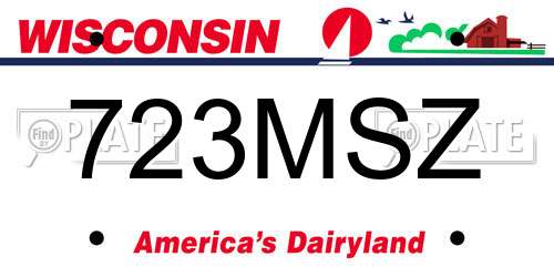 723MSZ Wisconsin License Plate