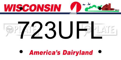 723UFL Wisconsin License Plate