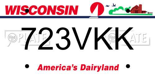 723VKK Wisconsin License Plate