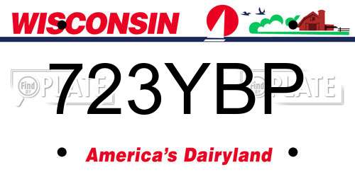 723YBP Wisconsin License Plate