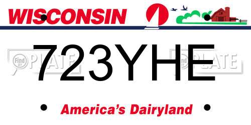 723YHE Wisconsin License Plate