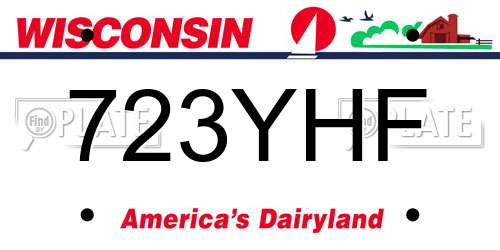 723YHF Wisconsin License Plate