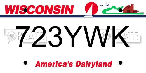 723YWK Wisconsin License Plate