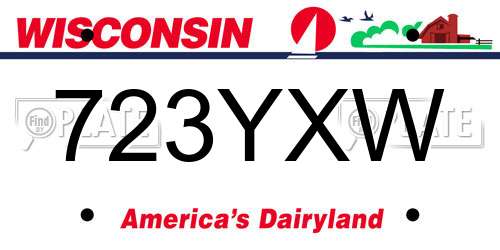 723YXW Wisconsin License Plate