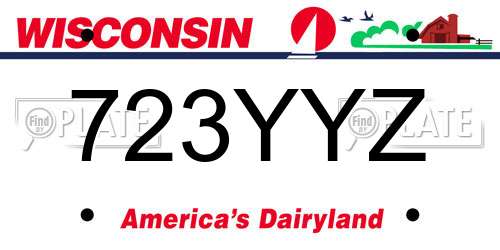 723YYZ Wisconsin License Plate