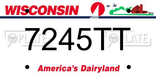 7245TT Wisconsin License Plate