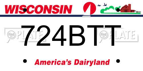 724BTT Wisconsin License Plate