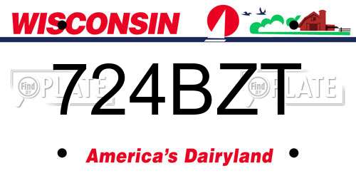 724BZT Wisconsin License Plate