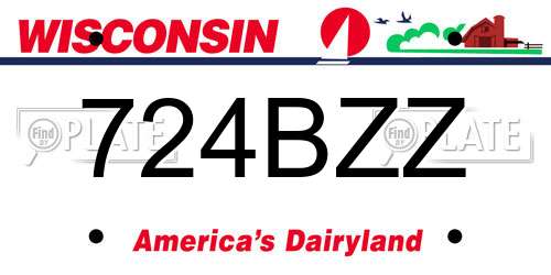 724BZZ Wisconsin License Plate