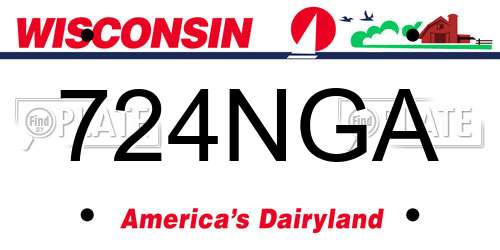 724NGA Wisconsin License Plate