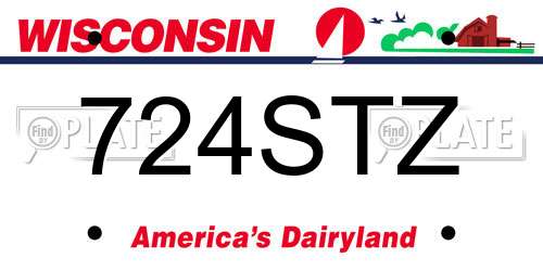 724STZ Wisconsin License Plate