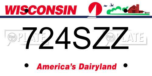724SZZ Wisconsin License Plate