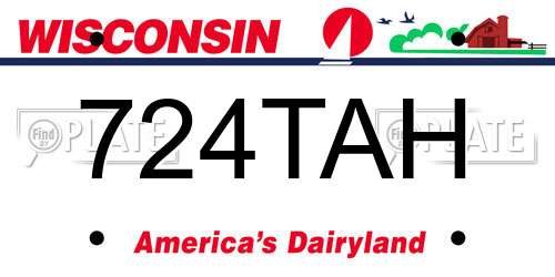 724TAH Wisconsin License Plate