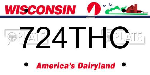 724THC Wisconsin License Plate
