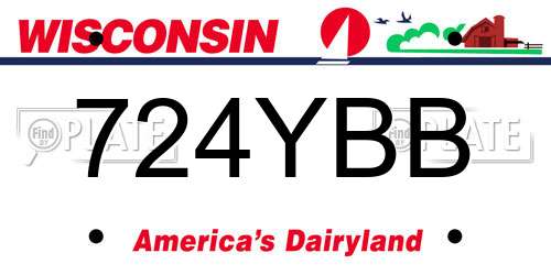 724YBB Wisconsin License Plate