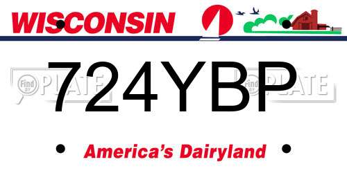 724YBP Wisconsin License Plate