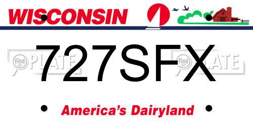 727SFX Wisconsin License Plate