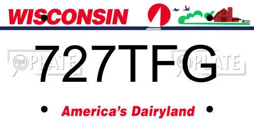 727TFG Wisconsin License Plate