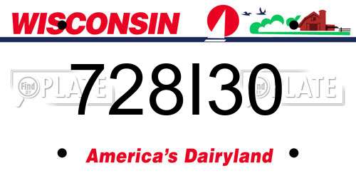 728I30 Wisconsin License Plate