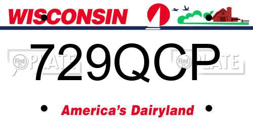 729QCP Wisconsin License Plate