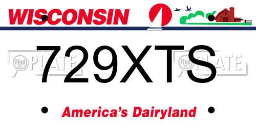 729XTS Wisconsin License Plate
