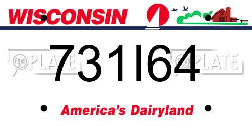 731I64 Wisconsin License Plate