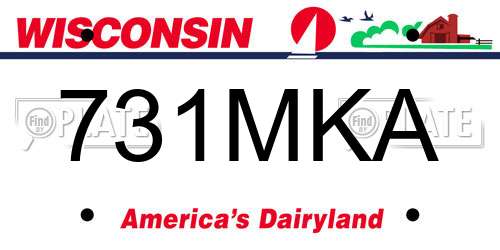 731MKA Wisconsin License Plate