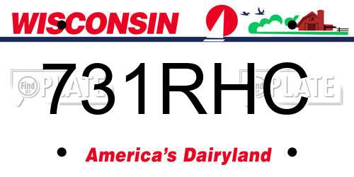 731RHC Wisconsin License Plate