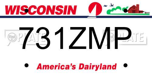 731ZMP Wisconsin License Plate