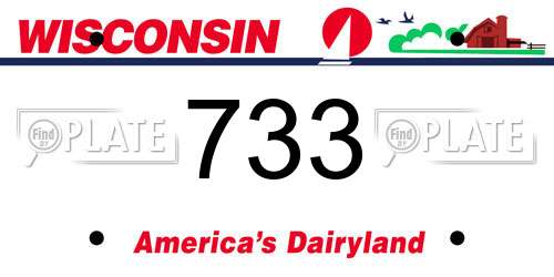 733 Wisconsin License Plate