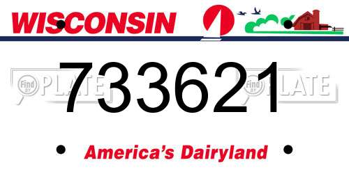 733621 Wisconsin License Plate