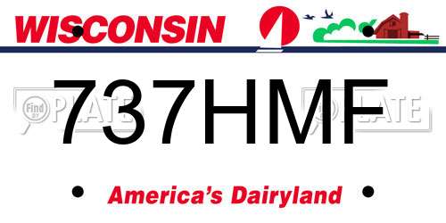 737HMF Wisconsin License Plate