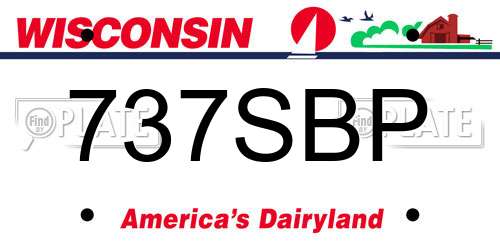 737SBP Wisconsin License Plate
