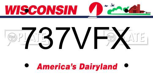 737VFX Wisconsin License Plate