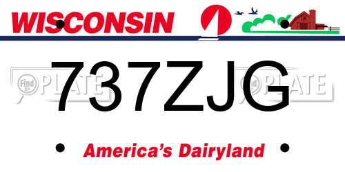 737ZJG Wisconsin License Plate