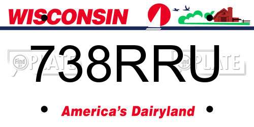 738RRU Wisconsin License Plate