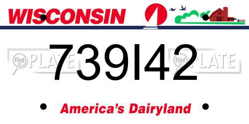739I42 Wisconsin License Plate