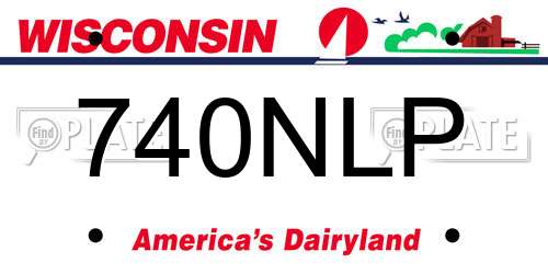 740NLP Wisconsin License Plate